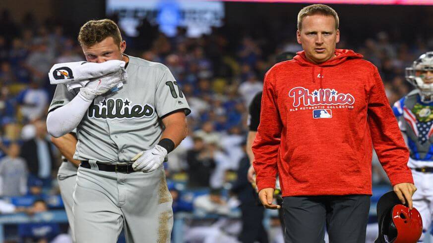 Phillies slump intensifies with Rhys Hoskins to disabled list