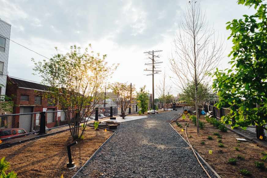 The new park has 0.25 miles of beautiful paths and greenery built on an unused rail line.  | Provided