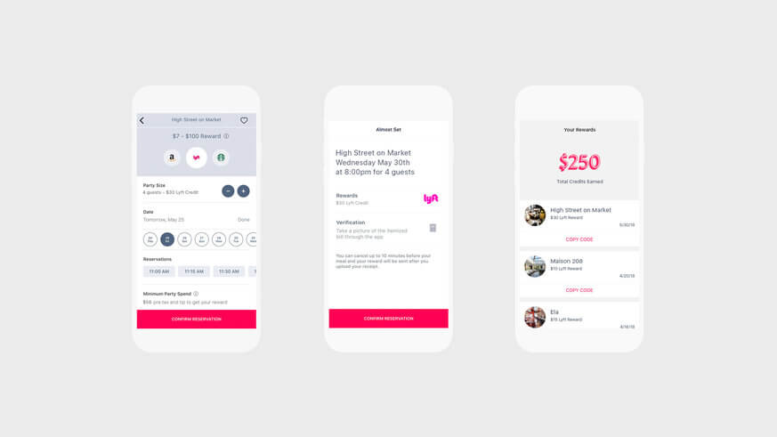 Seated is a restaurant app that offers Amazon, Starbucks and Lyft credits. | Provided