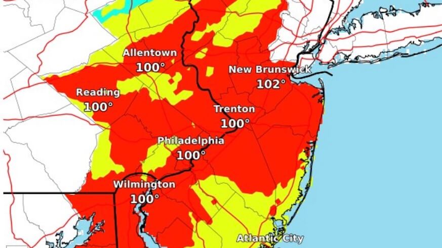 Philly heat wave brings 100-degree temps