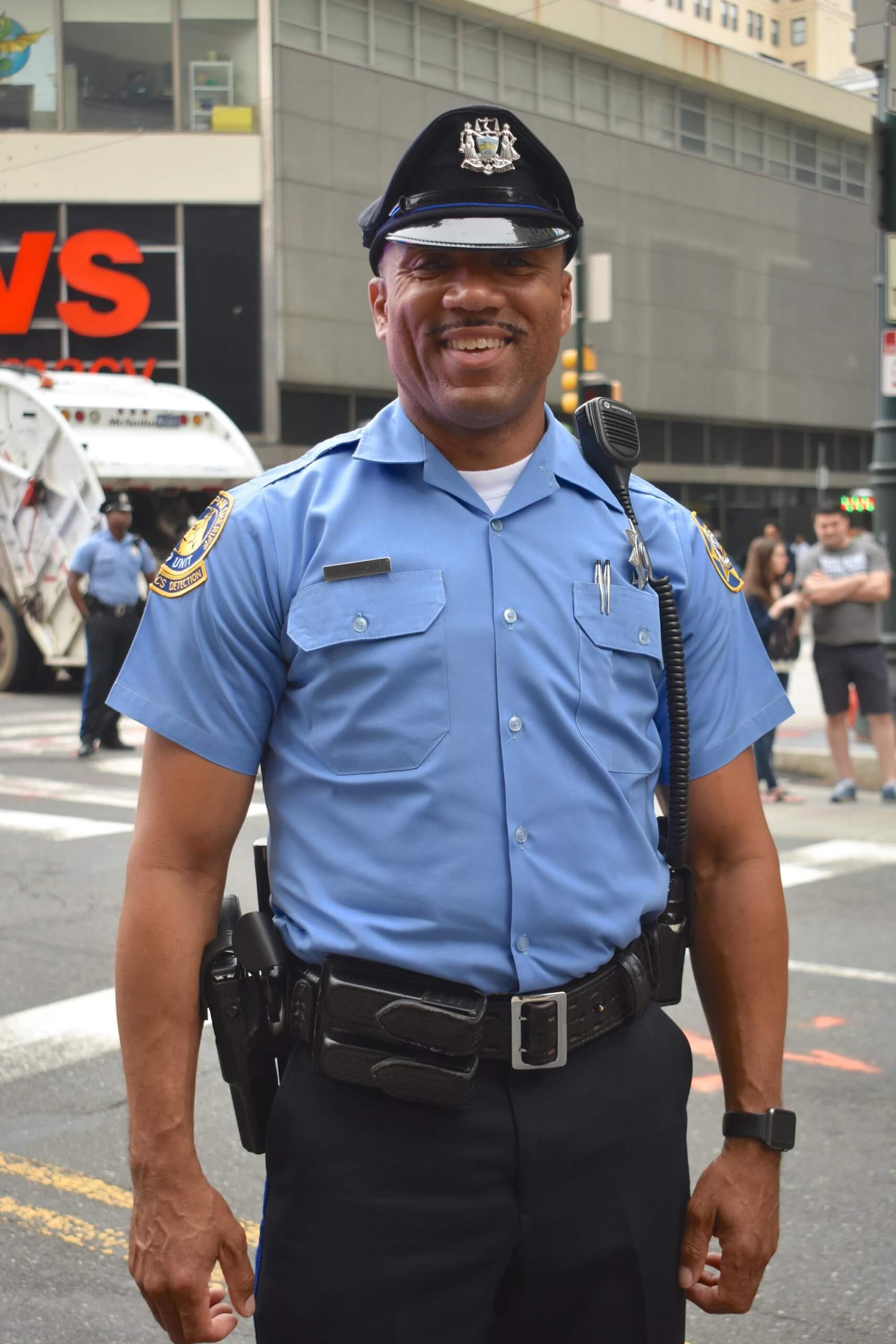 A Philly deputy sheriff at work.