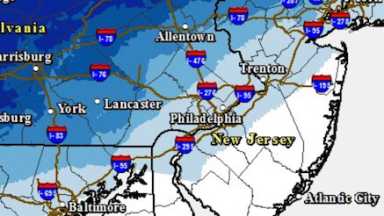 First ice and snow of the winter coming to Philly