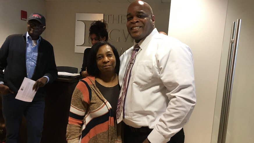 Elmer Daniels after being freed from prison in Delaware