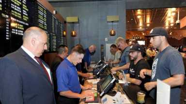 The William Hill sports book at Ocean Resort in Atlantic City on opening day, June 28, 2018.