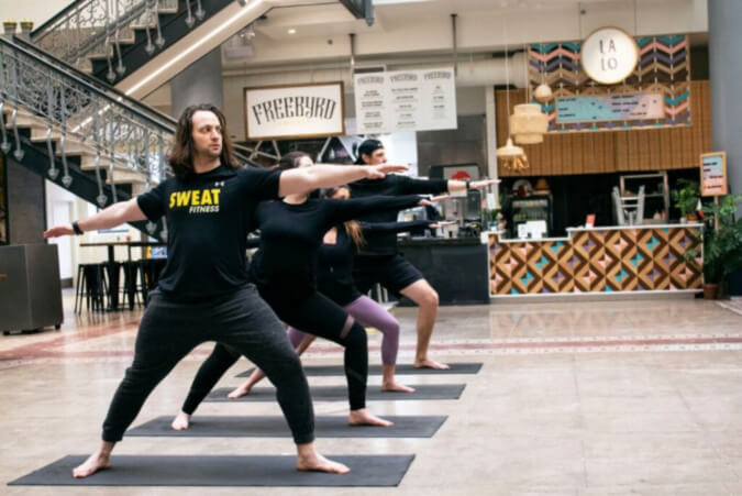 yoga pop-up in Philadelphia