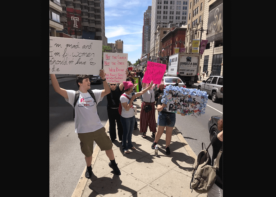 Pro-choice protesters hit the streets of Philly