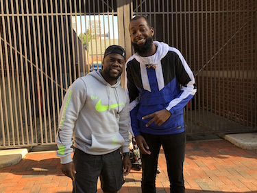 Philly native Kevin Hart helps city resident Dew his thing