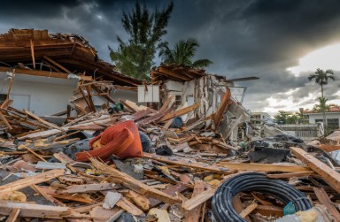 Home demolished after an explosion took place in Buckingham Township