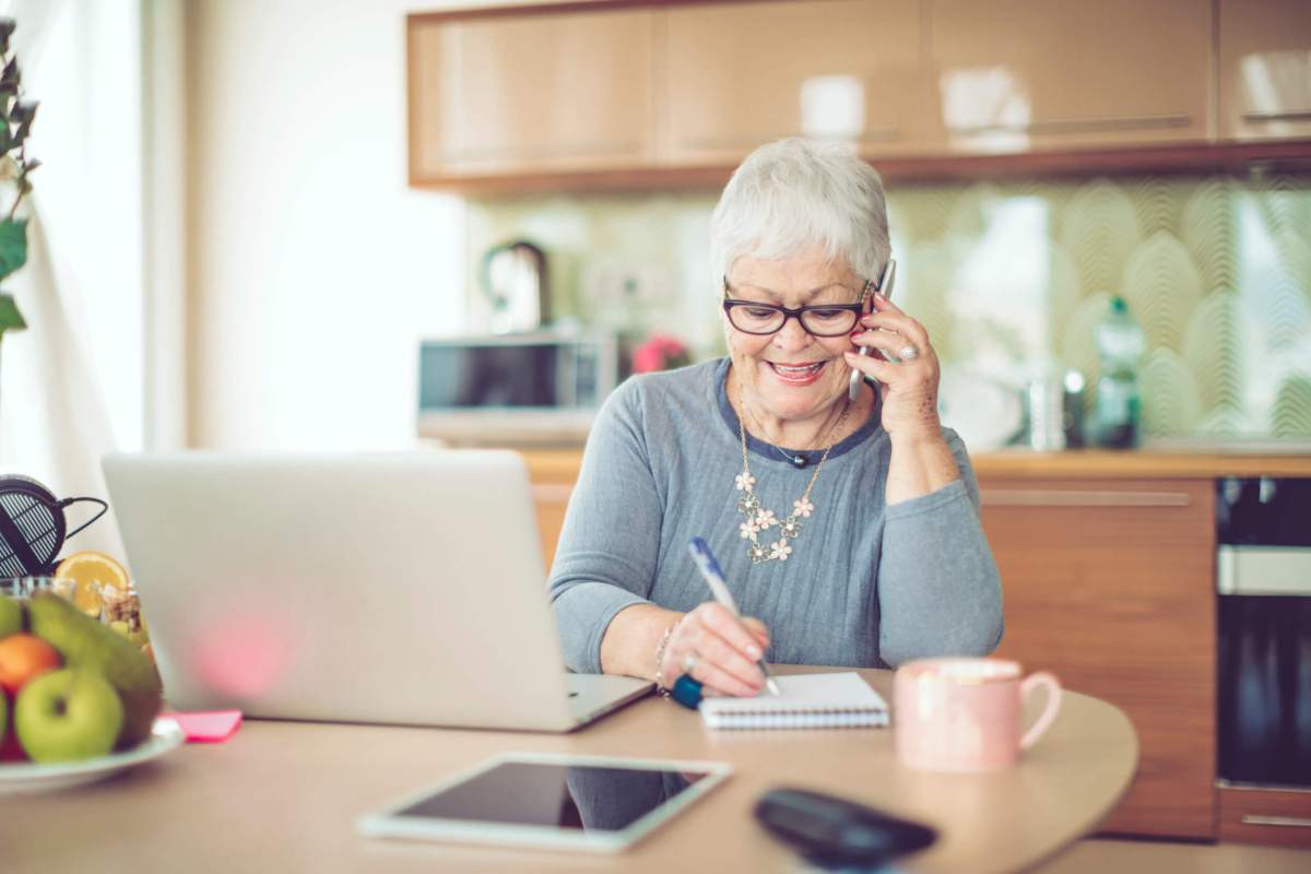 Senior woman at home