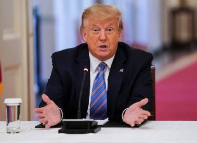 FILE PHOTO: U.S. President Trump hosts coronavirus response event on reopening schools at the White House in Washington