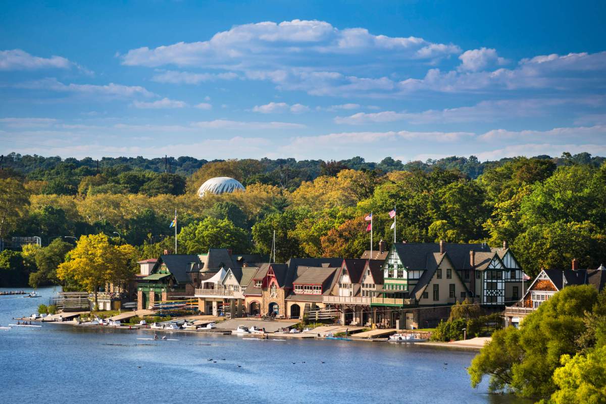 Boathouse row in Philadelphia