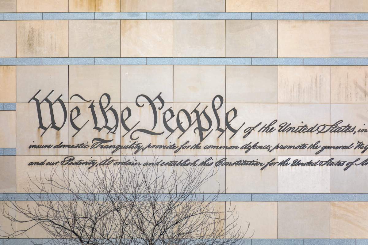 We the People Engraved in Philadelphia