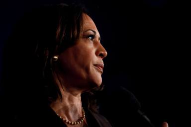 FILE PHOTO: Democratic presidential candidate California Sen. Kamala Harris attends the SEIU’s Unions for All summit in Los Angeles