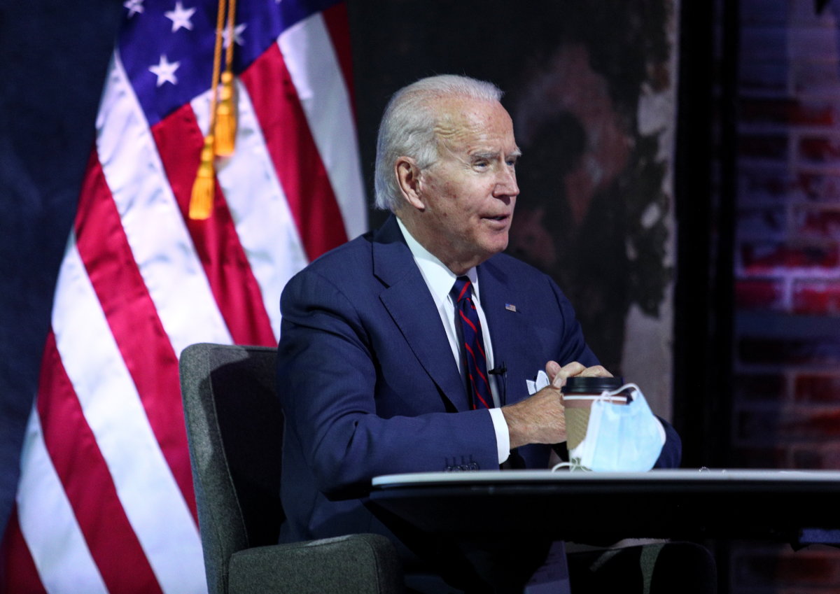 U.S. President-elect Joe Biden attends briefing on national security in Wilmington, Delaware