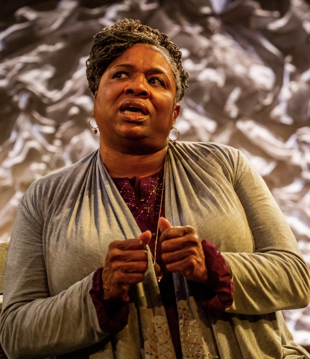 Joilet Harris in Arden Theatre Company’s TINY BEAUTIFUL THINGS. Photo by Wide Eyed Studios