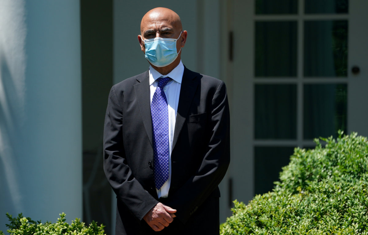 FILE PHOTO: U.S. President Trump holds coronavirus response event in the Rose Garden at the White House in Washington