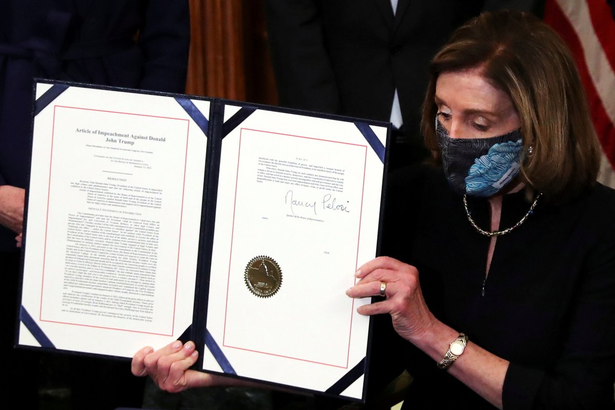 Impeachment Article Engrossment ceremony against U.S. President Donald Trump at the U.S. Capitol in Washington