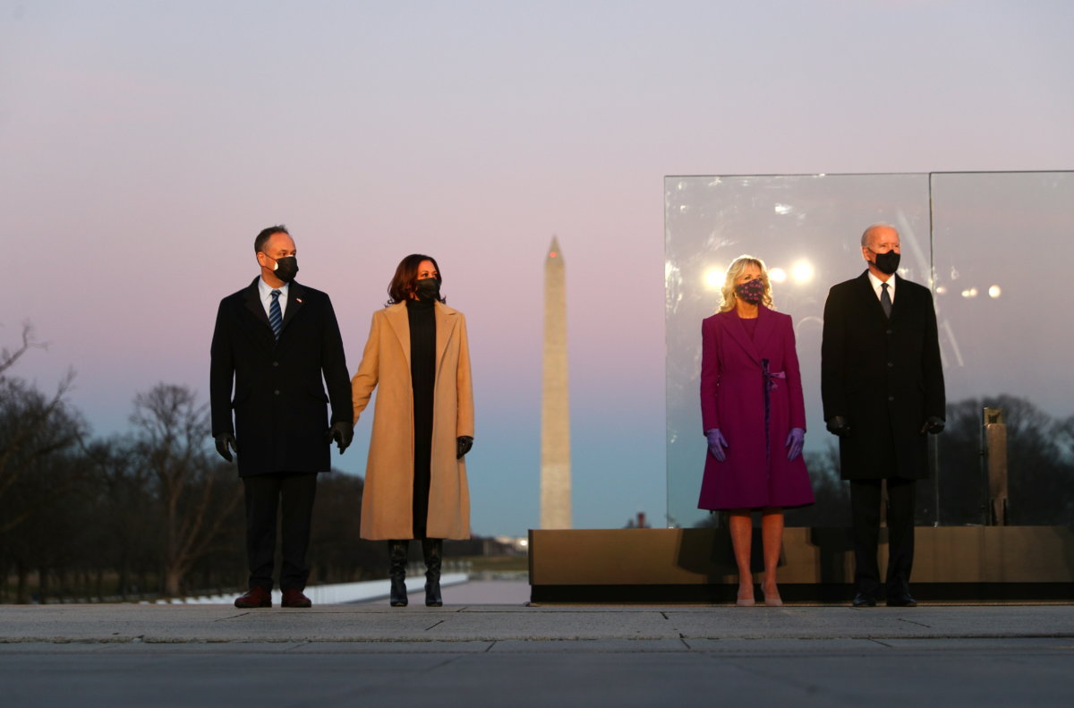 Joe Biden attends COVID-19 memorial event in Washington