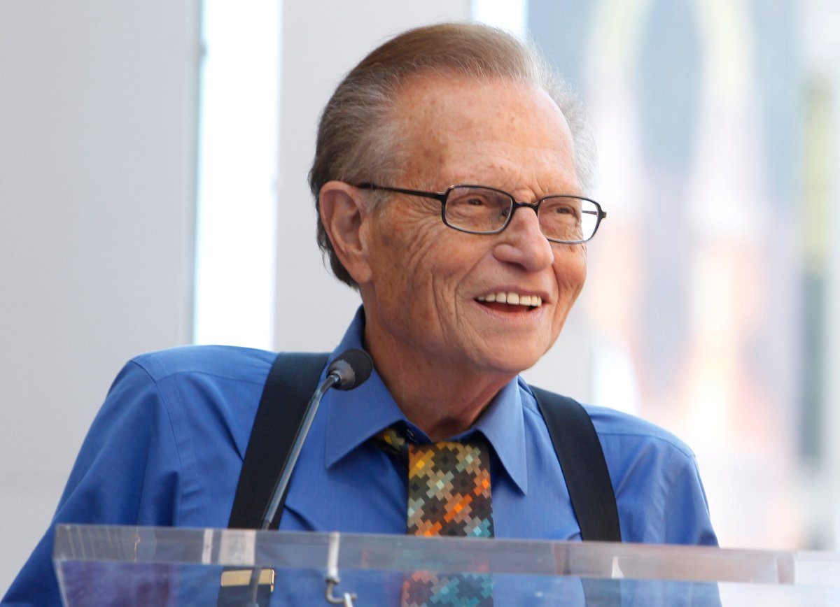 CNN talk show host Larry King speaks at ceremonies unveiling comedian Bill Maher’s star on the Hollywood Walk of Fame  in Hollywood