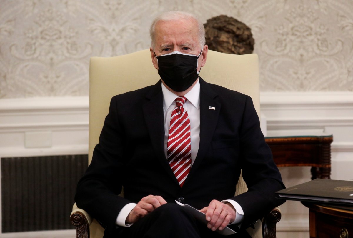 U.S. President Joe Biden meets with labor leaders at the White House in Washington