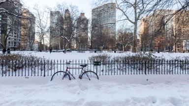 Old Bike in Snow, Philadelphia PA