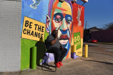 Friends and family of George Floyd pose for portraits in Houston