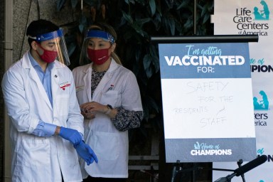 FILE PHOTO: COVID-19 vaccinations begin at Life Care Center of Kirkland