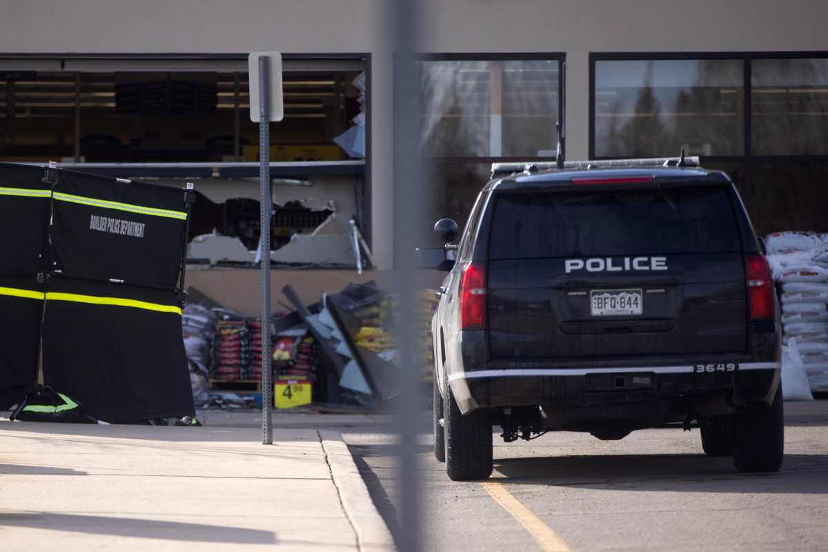 Damage to King Soopers in Boulder, Colorado