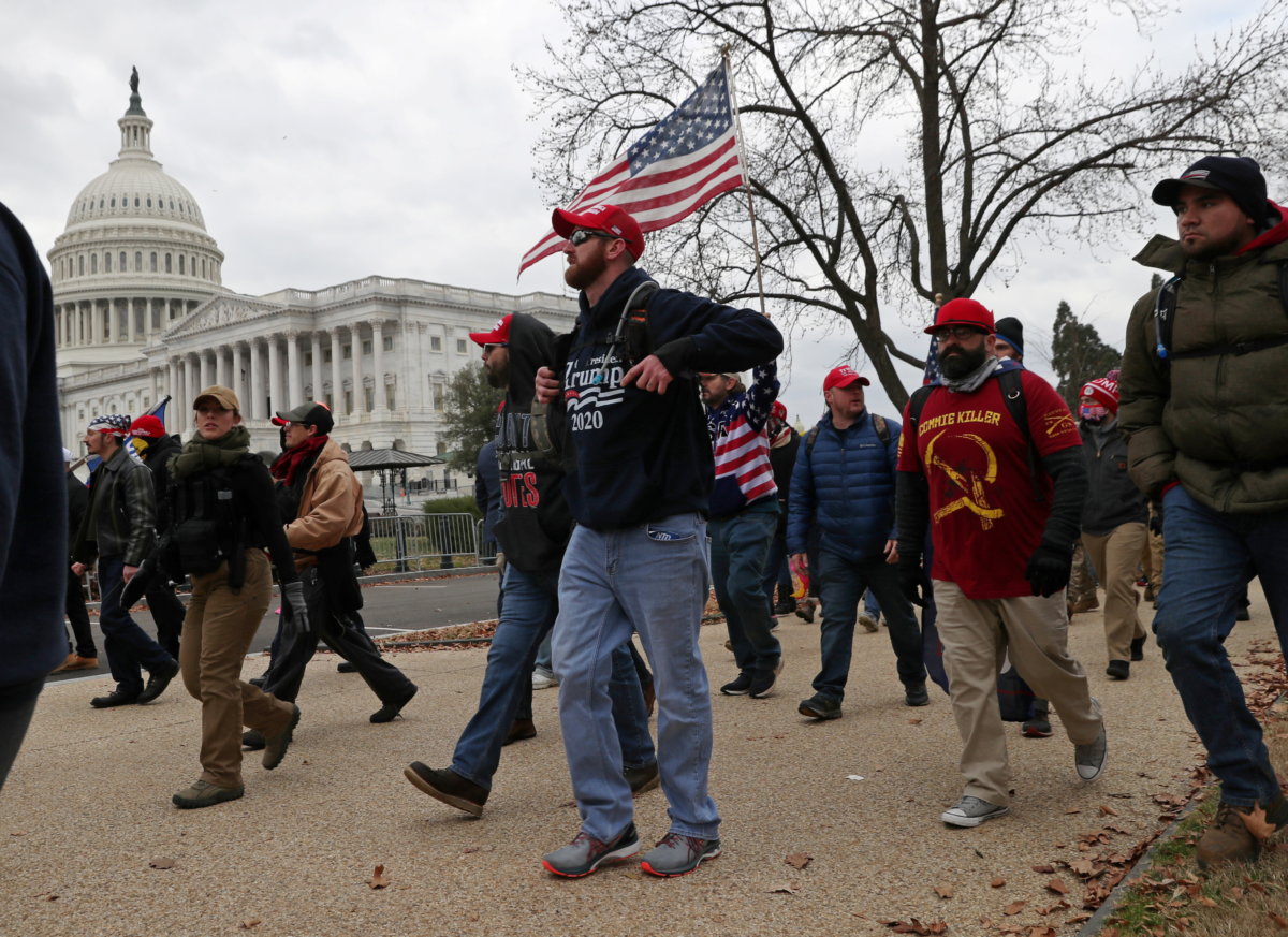 The U.S. Capitol Building is stormed by a pro-Trump mob on January 6, 2021