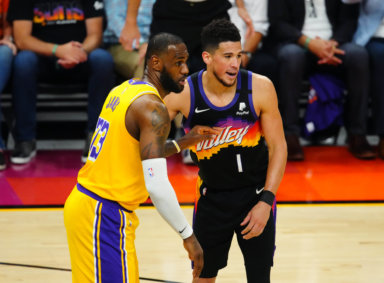 Lakers Suns LeBron James Devin Booker
