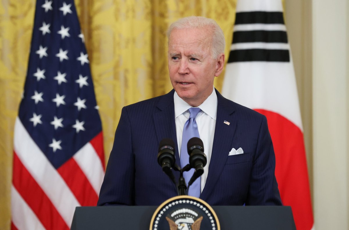 U.S. President Biden and South Korea’s President Moon Jae-in hold a joint news conference, in Washington