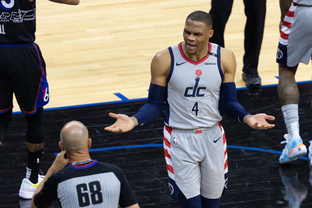 Russell Westbrook popcorn 76ers