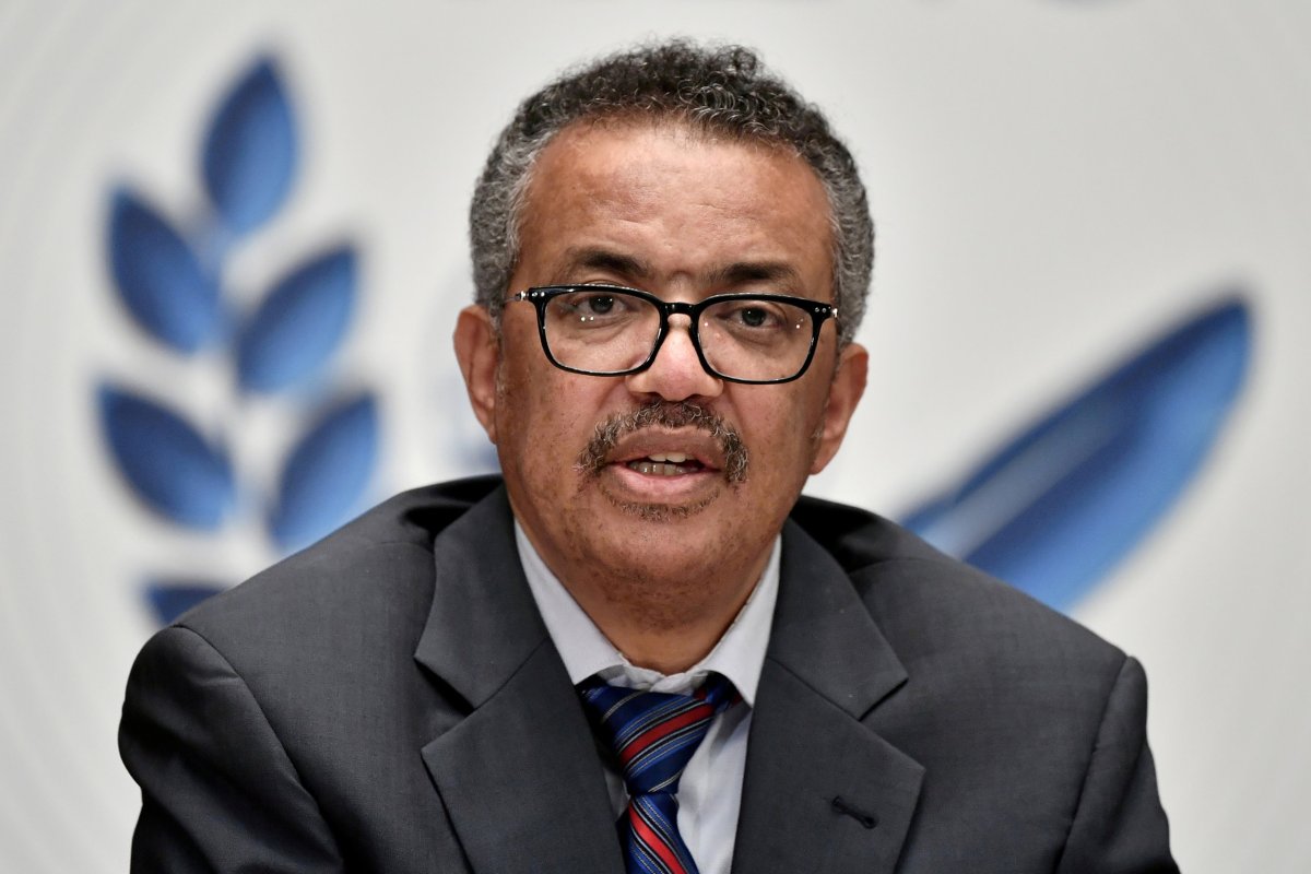 FILE PHOTO: World Health Organization Director-General Tedros Adhanom Ghebreyesus attends a news conference in Geneva