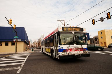 SEPTA bus in South Philadelphia