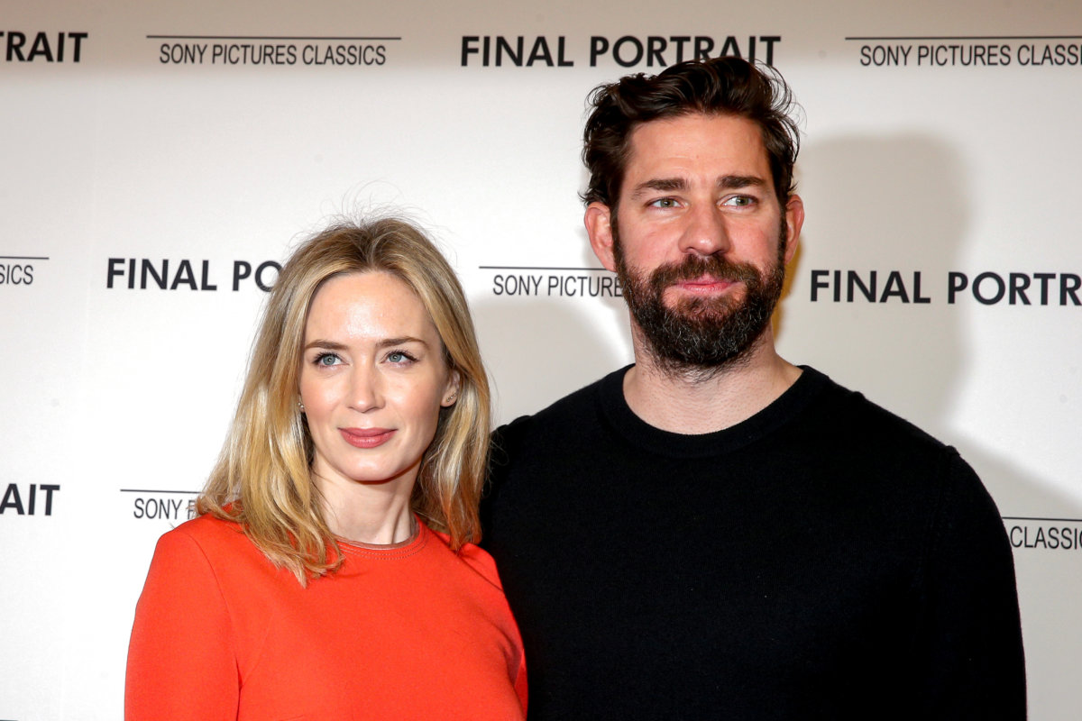 Actors Emily Blunt and John Krasinski arrive for a special screening of ‘Final Portrait’ in New York