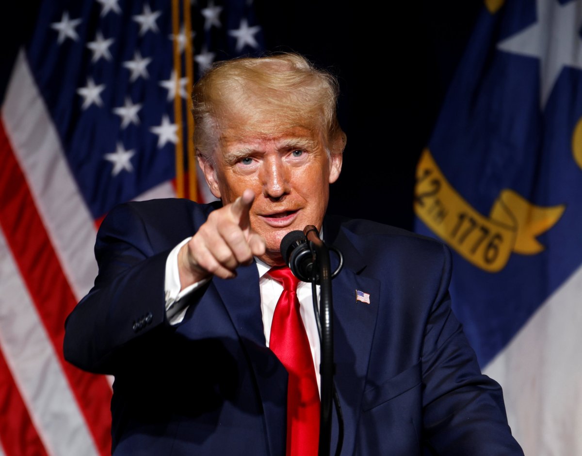 Former U.S. President Donald Trump at the North Carolina GOP convention dinner in Greenville