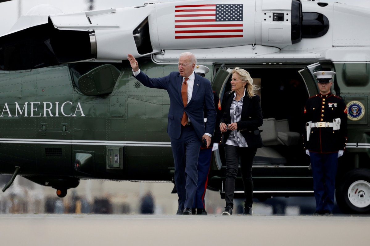 FILE PHOTO: U.S. President Biden departs for return travel to Washington at Dover Air Force Base in Delaware