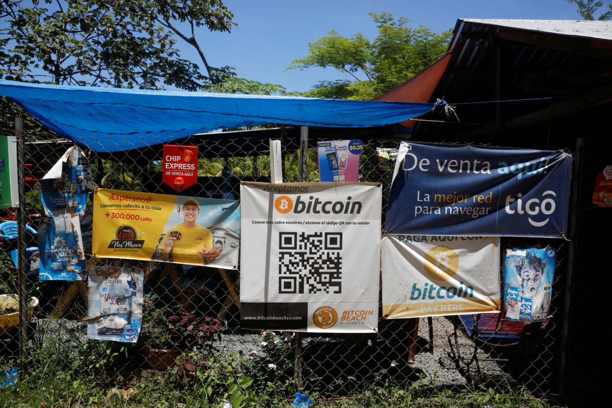 FILE PHOTO: People use Bitcoin in El Zonte Beach in Chiltiupan, El Salvador