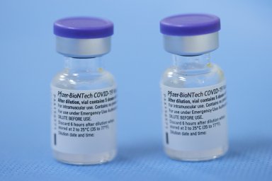 FILE PHOTO: Vials of the Pfizer-BioNTech vaccine against COVID-19