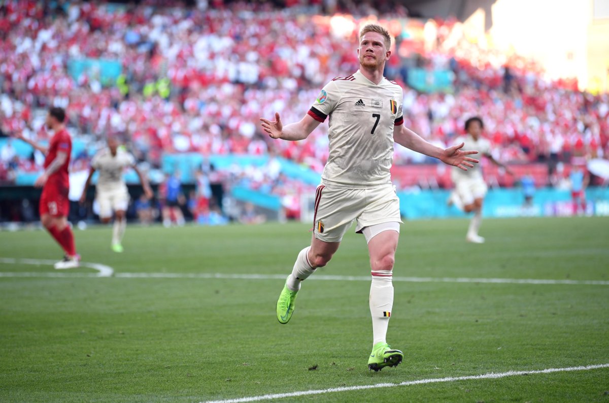 Kevin De Bruyne Belgium Denmark Euro 2020