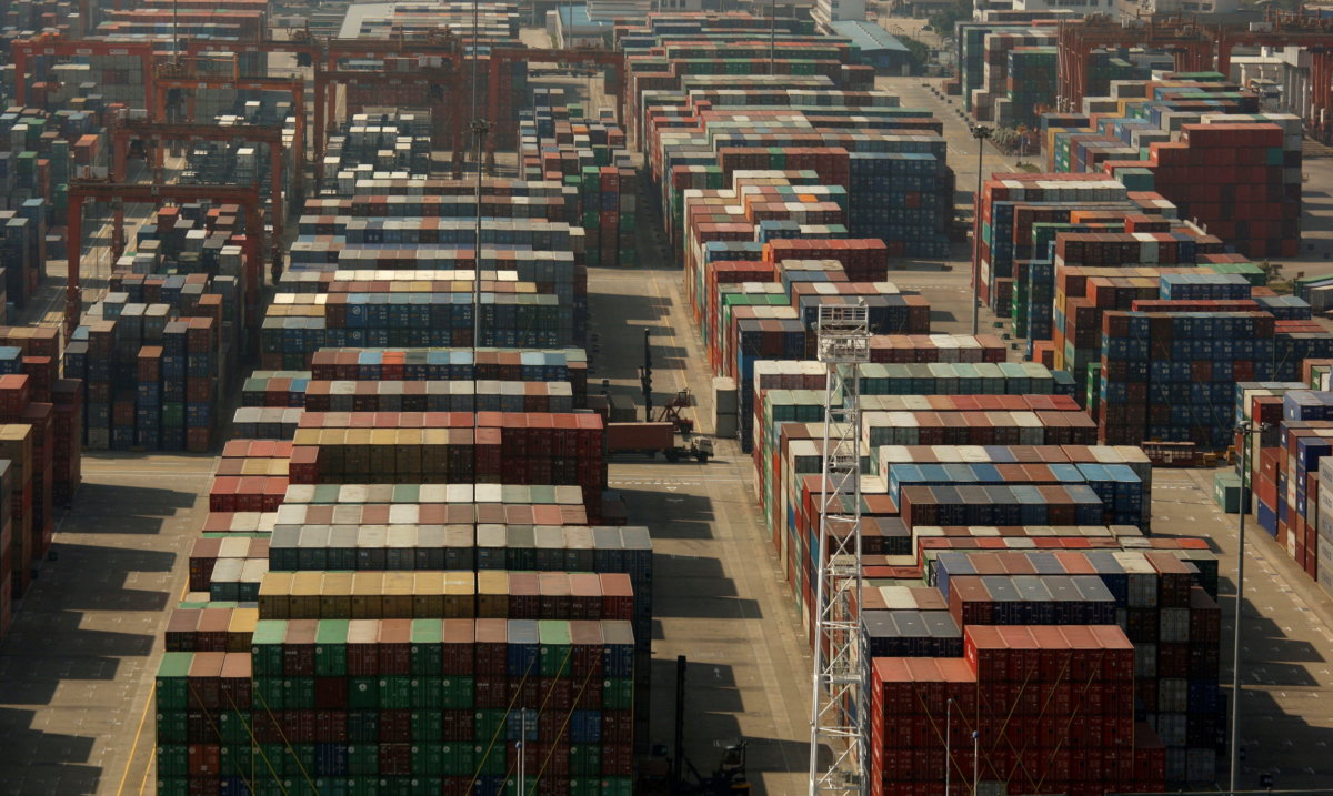 FILE PHOTO: Containers are seen at the Yantian International Container Terminal in the southern Chinese city of Shenzhen