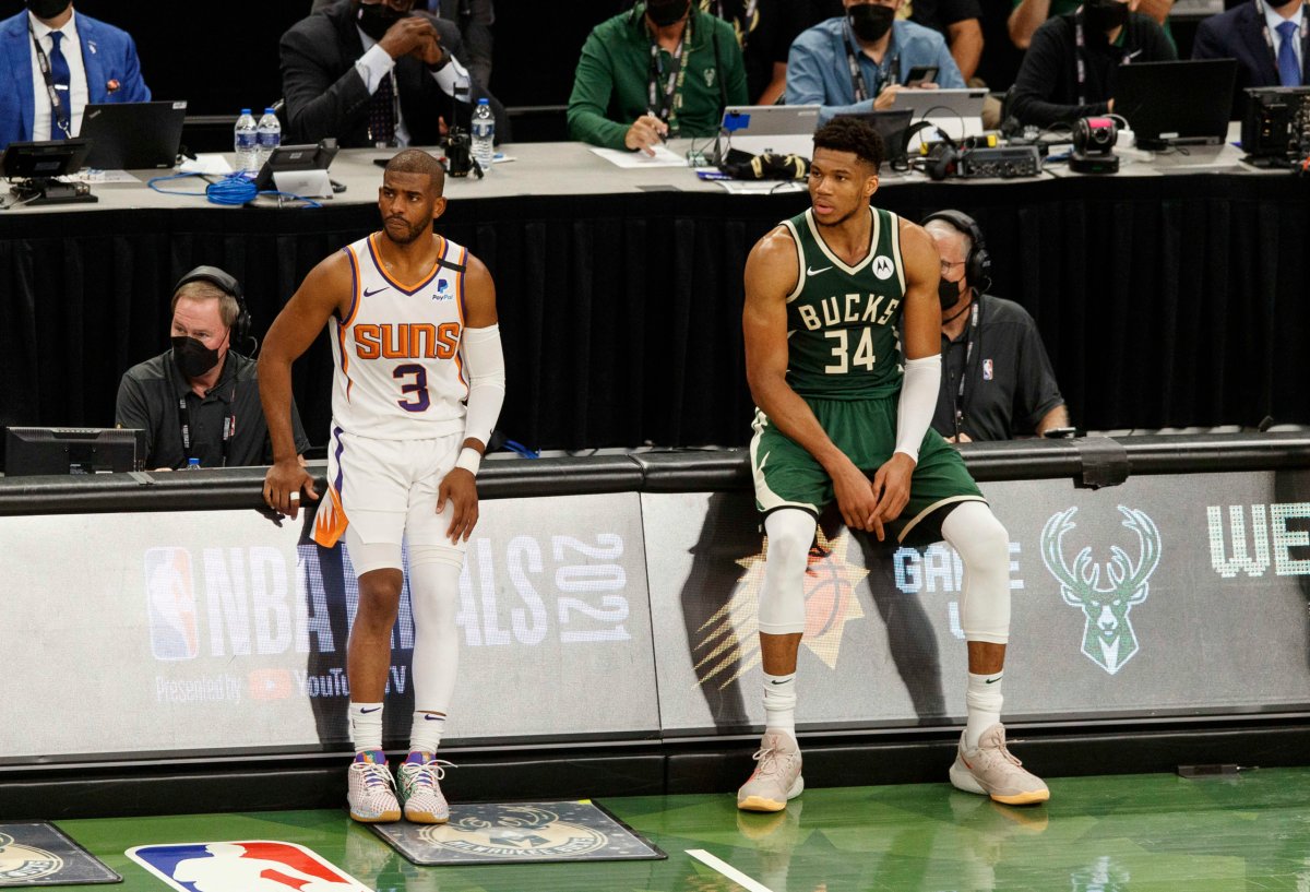 Giannis Antetokounmpo Chris Paul Suns Bucks NBA Finals