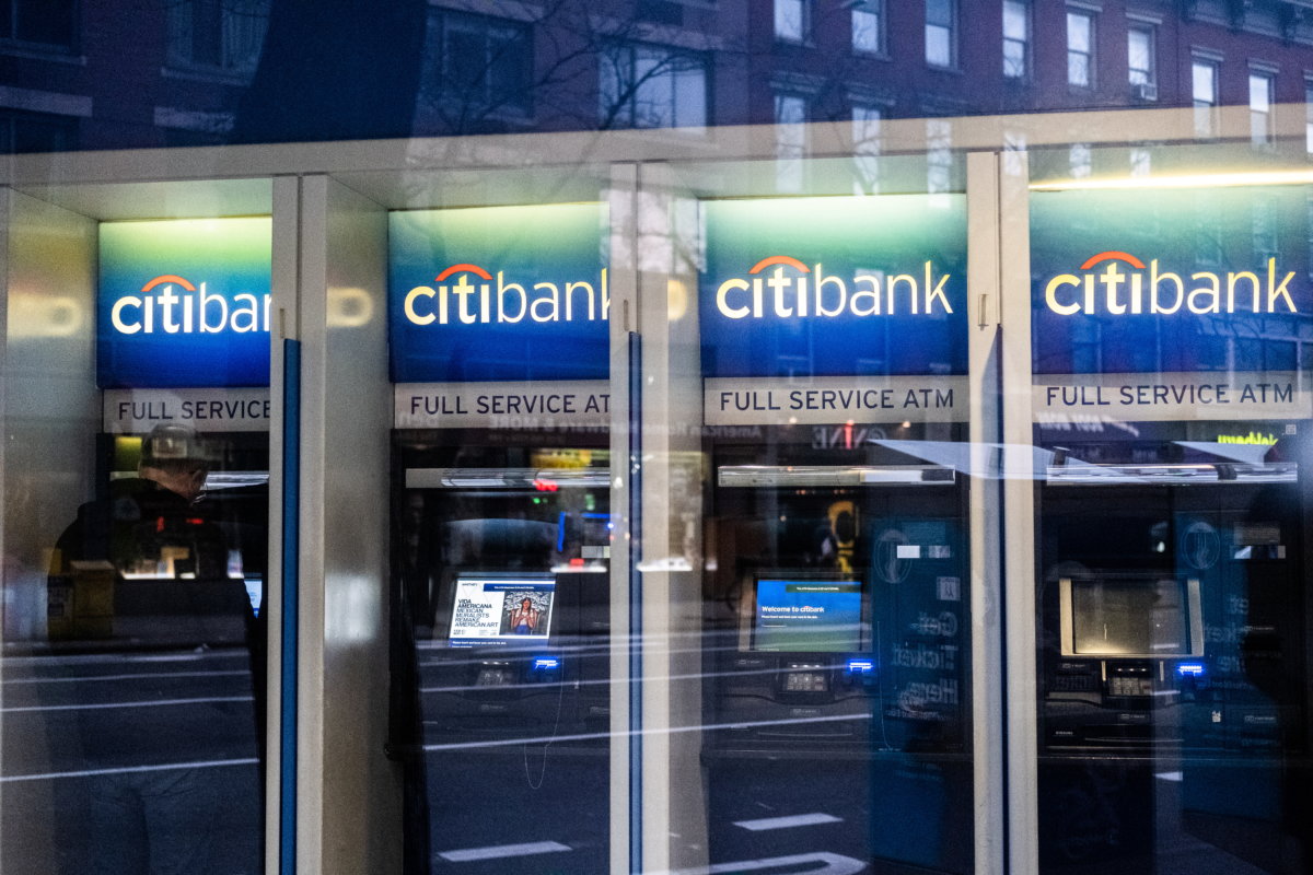 FILE PHOTO: Citibank ATM machines are seen in New York