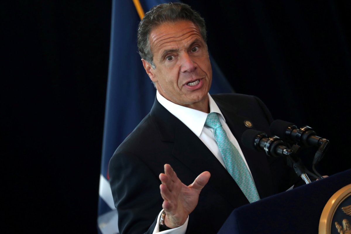 FILE PHOTO: New York Governor Cuomo speaks from One World Trade Center Tower in New York