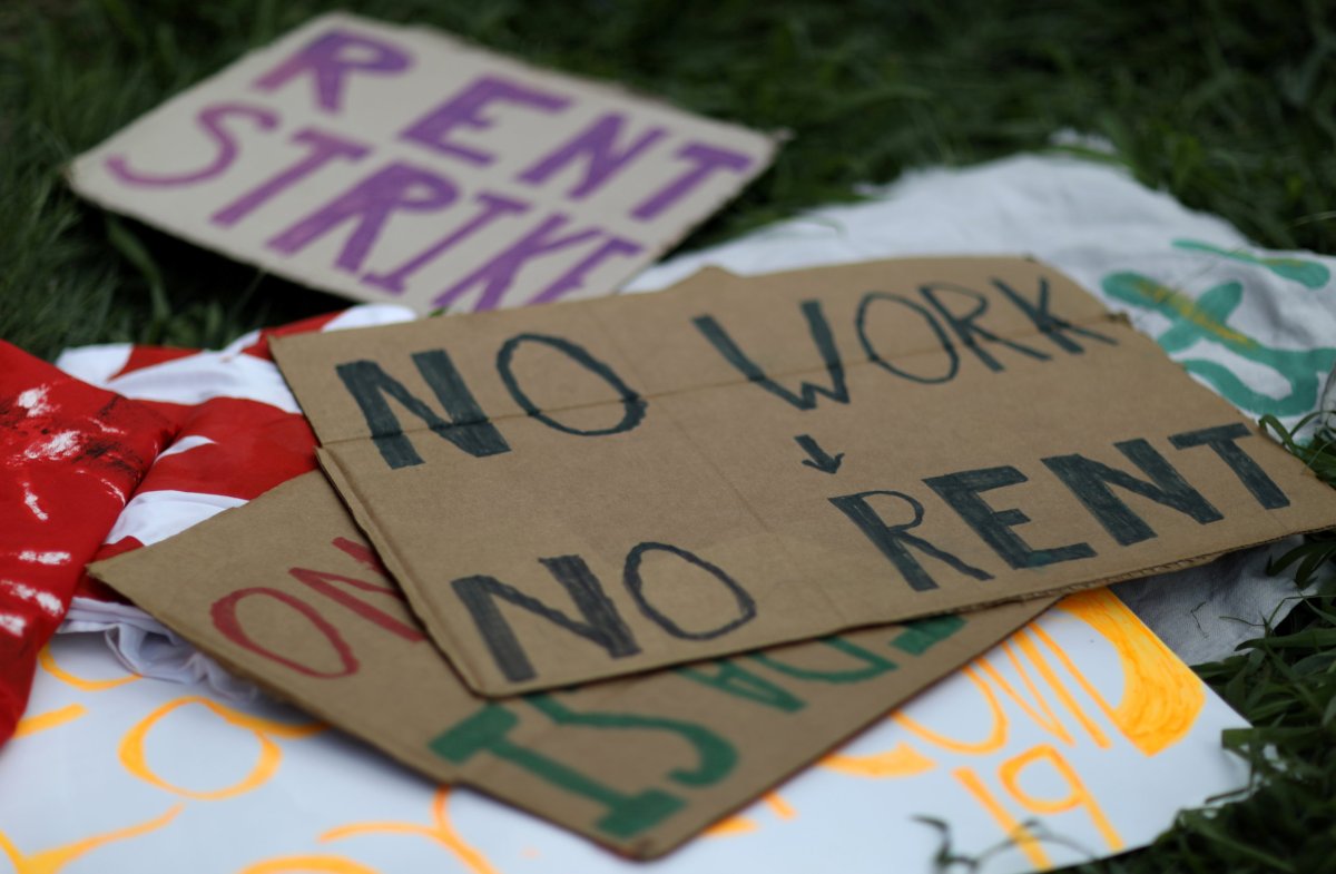 FILE PHOTO: People protest an illegal eviction in Maryland, U.S.