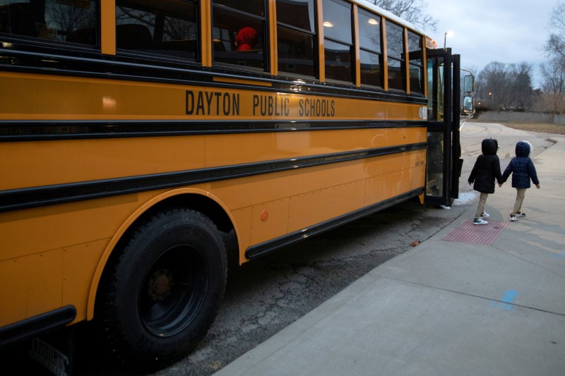 FILE PHOTO: Students return to classes at Dayton Public Schools after teachers received COVID-19 vaccinations