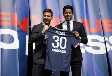 Lionel Messi Press Conference after signing for Paris St Germain