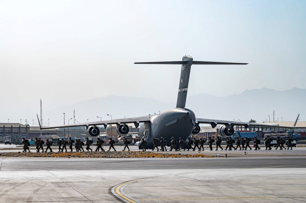 FILE PHOTO: Evacuation at Hamid Karzai International Airport