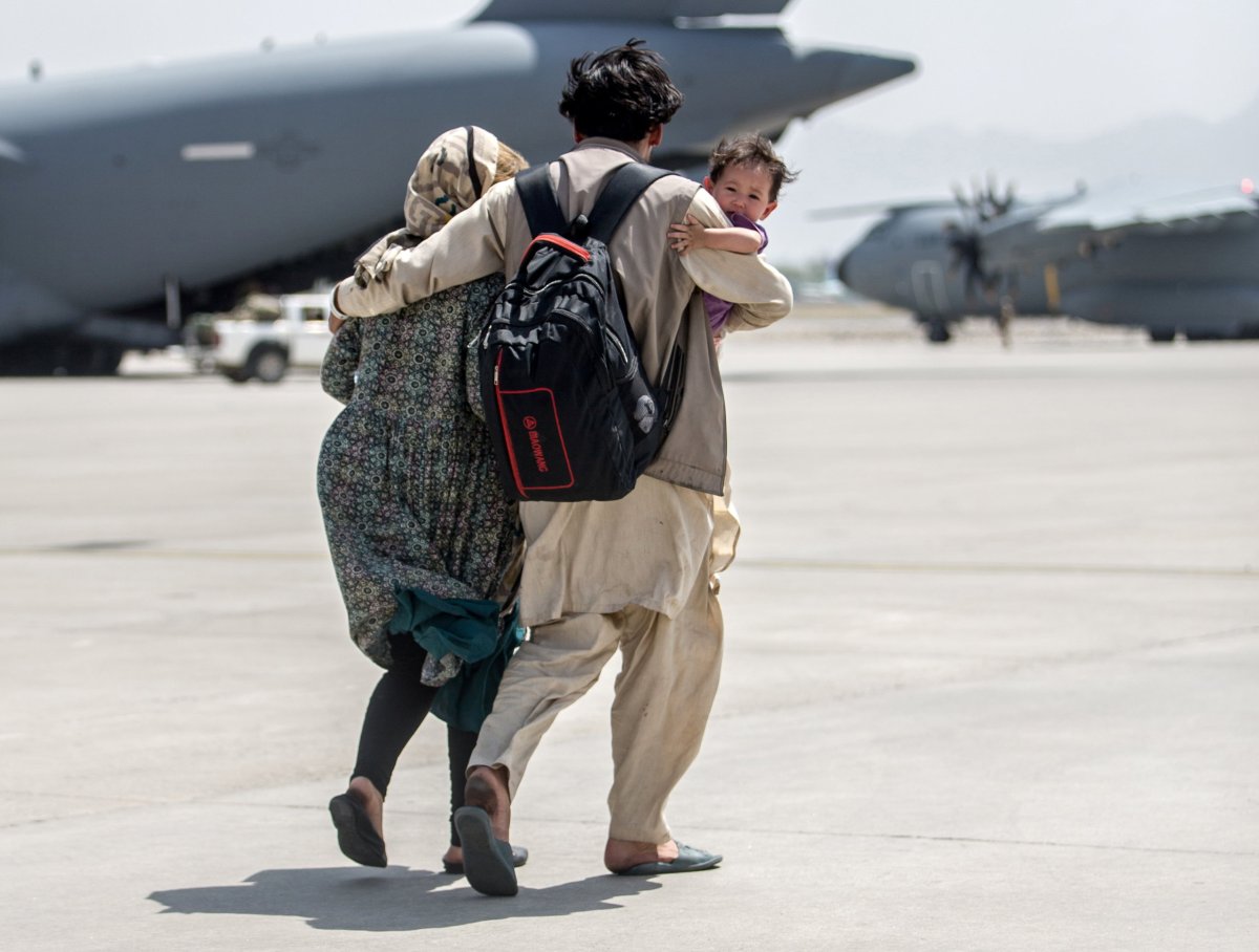 Evacuation at Hamid Karzai International Airport