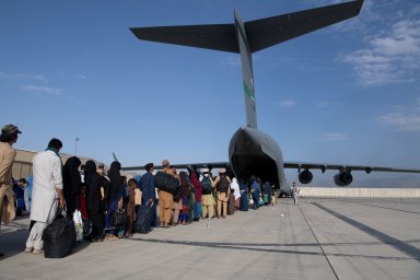 Evacuation from Hamid Karzai International Airport in Kabul